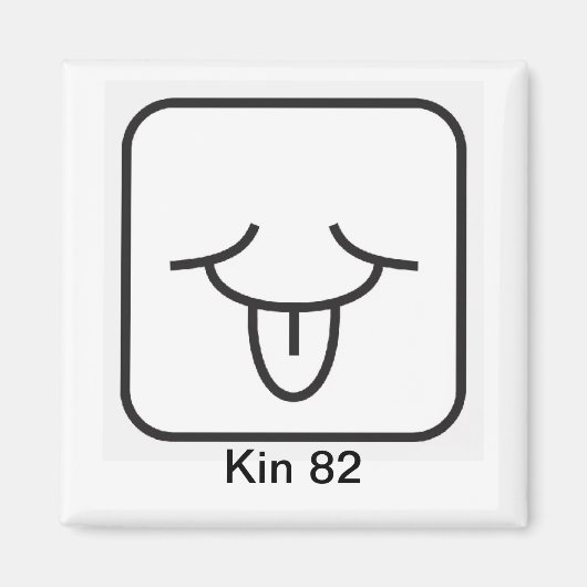 Tzolkin Vento Branco Kin 82 Magnet (Vorne)