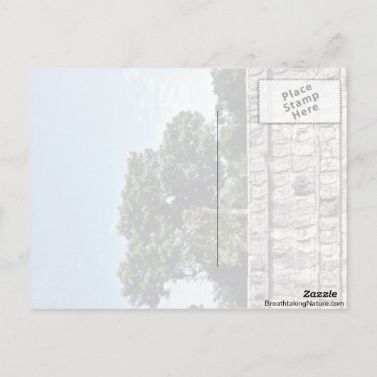 Tzompantli-Schädelmauer, Chichen Itza Postkarte (Rückseite)