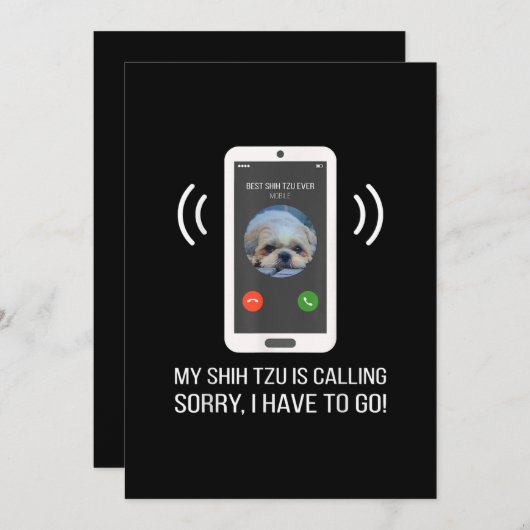 Tzu Lover| Funny Shih Tzu Hund Dankeskarte (Vorne/Hinten)