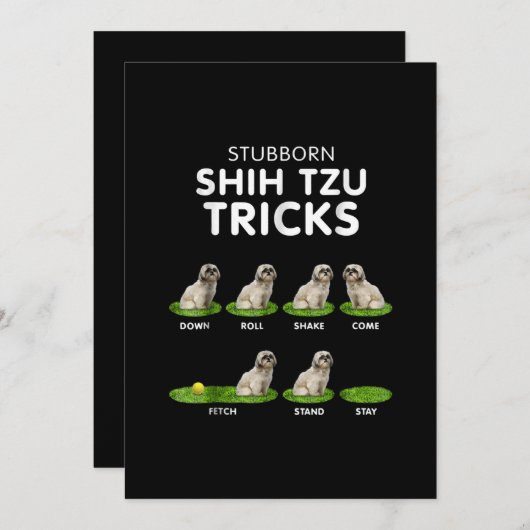 Tzu Lover| Funny Shih Tzu Trick Hund Liebe Dankeskarte (Vorne/Hinten)