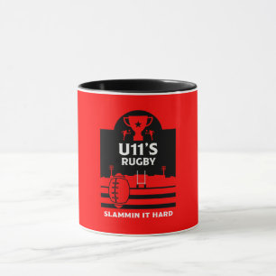 U11 Junior Rugby-Spieler Tasse