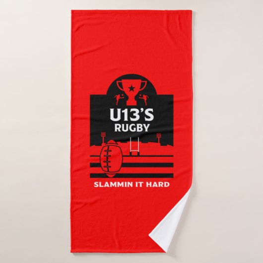U13 Junior Rugby-Spieler Badehandtuch (Badehandtuch)