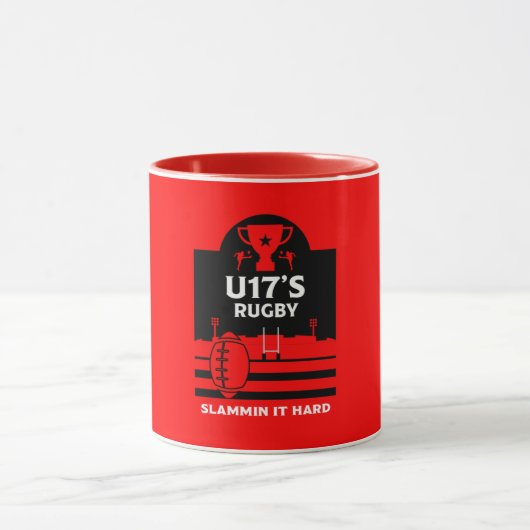 U17 Junior Rugby Spieler Tasse (Zentrum)