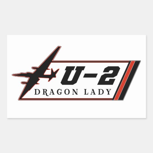 U2 Dragon Lady Spion Flugzeug Rechteckiger Aufkleber (Vorderseite)