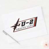 U2 Dragon Lady Spion Flugzeug Rechteckiger Aufkleber (Umschlag)