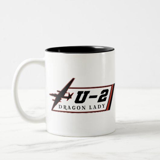 U2 Dragon Lady Spion Flugzeug Zweifarbige Tasse (Links)