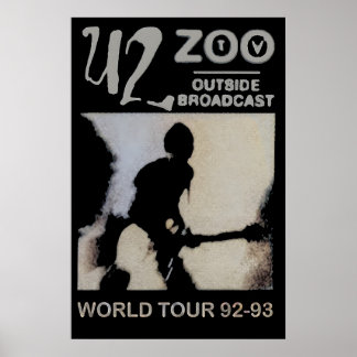 U2 ZOO TV Outside Broadcast Tour Poster Print 1