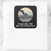 U-29 - Stopp-Kiefernbergwerk Quadratischer Aufkleber (Tasche)