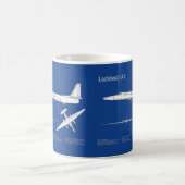 U-2 Dragon Lady - Airplane Blueprint Plans ABD Kaffeetasse (Mittel)