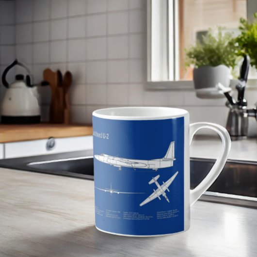 U-2 Dragon Lady - Airplane Blueprint Plans ABD Kaffeetasse