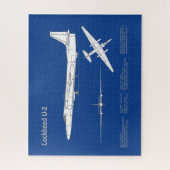 U-2 Dragon Lady - Airplane Blueprint Plans ABD Puzzle (Vertikal)