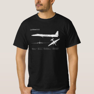 U-2 Dragon Lady - Airplane Blueprint Plans ABD T-Shirt