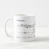 U-2 Dragon Lady - Airplane Blueprint Plans BD Kaffeetasse (Links)