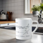 U-2 Dragon Lady - Airplane Blueprint Plans BD Kaffeetasse