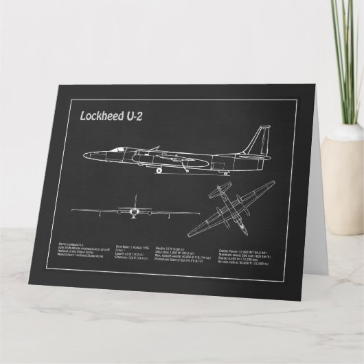 U-2 Dragon Lady - Flugzeugkonzepte PD Dankeskarte (Vorderseite)