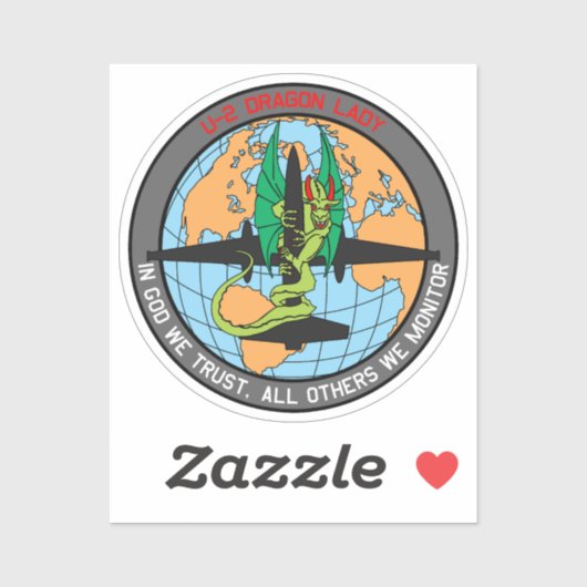 U-2 Dragon Lady Insignia Aufkleber (Blatt)