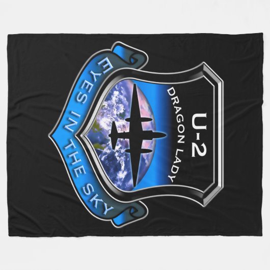 U-2-Spionage-Flugzeug Fleecedecke (Vorderseite (Horizontal))