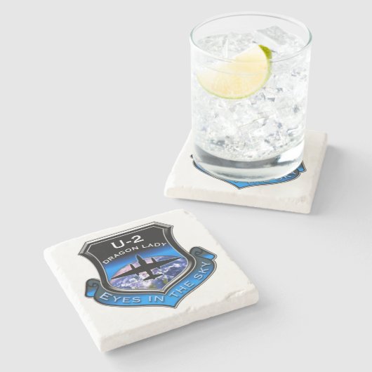 U-2-Spionage-Flugzeug Steinuntersetzer (Seitenansicht)