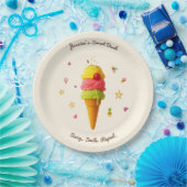 U-Ausschnitt. Lächle. Wieder von vorne. - Geburtst Pappteller (Party)