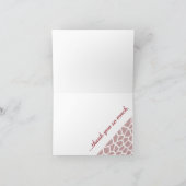 U-Auswahl Farbbrown-Giraffen-Druck in der Dankeskarte (Innenseite)