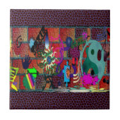 U-Auswahl FarbGraffiti-Kunst auf Backsteinmauer Fliese (Vorderseite)