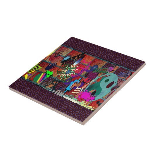 U-Auswahl FarbGraffiti-Kunst auf Backsteinmauer Fliese (Seite)