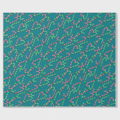 U-Auswahl-Farbweihnachtsfeiertags-Zuckerstangen Geschenkpapier (Flach)