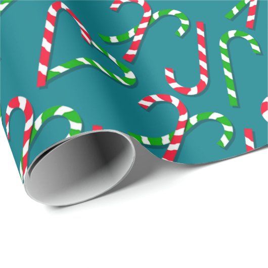 U-Auswahl-Farbweihnachtsfeiertags-Zuckerstangen Geschenkpapier (Rolleneckpunkt)