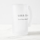 U.B.B. Mattierte Bier-Tasse Columbus Mattglas Bierglas (VorderseiteRechts)
