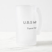 U.B.S Indycent mattierte Bier-Tasse Mattglas Bierglas (VorderseiteRechts)