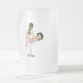 U.B.S Indycent mattierte Bier-Tasse Mattglas Bierglas (Vorderseite Links)