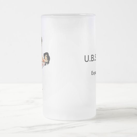 U.B.S Indycent mattierte Bier-Tasse Mattglas Bierglas (Mittel)
