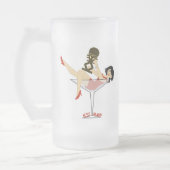 U.B.S Indycent mattierte Bier-Tasse Mattglas Bierglas (Links)