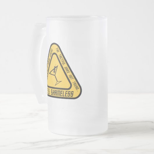 U.B.S schamlose mattierte Bier-Tasse Mattglas Bierglas (Vorderseite Links)