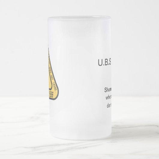 U.B.S schamlose mattierte Bier-Tasse Mattglas Bierglas (Mittel)