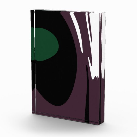 U-Bahn: Abstrakt Schwarz, Weiß, Lila und Grün Fotoblock (Rechts)