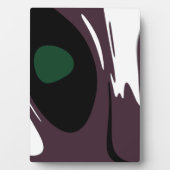 U-Bahn: Abstrakt Schwarz, Weiß, Lila und Grün Fotoplatte (Vorderseite)