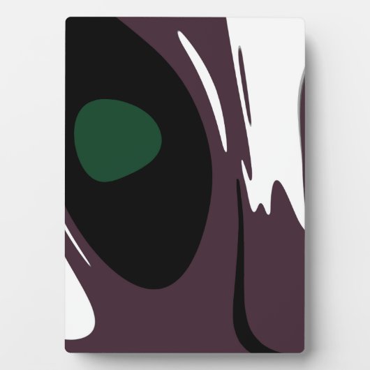 U-Bahn: Abstrakt Schwarz, Weiß, Lila und Grün Fotoplatte (Vorderseite)