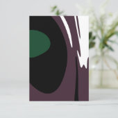 U-Bahn: Abstrakt Schwarz, Weiß, Lila und Grün Karte (Stehend Vorderseite)