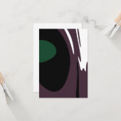 U-Bahn: Abstrakt Schwarz, Weiß, Lila und Grün Karte (Vorderseite/Rückseite Beispiel)