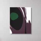 U-Bahn: Abstrakt Schwarz, Weiß, Lila und Grün Leinwanddruck (Vorderseite)