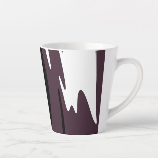 U-Bahn: Abstrakt Schwarz, Weiß, Lila und Grün Milchtasse (Rechts)