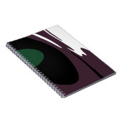 U-Bahn: Abstrakt Schwarz, Weiß, Lila und Grün Notizblock (Rechte Seite)