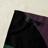 U-Bahn: Abstrakt Schwarz, Weiß, Lila und Grün Strandtuch (Beispiel)