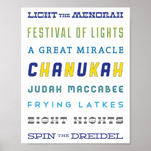 U-Bahn Art | Chanukah Poster (Vorne)