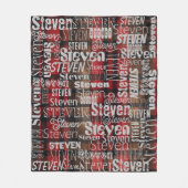 U-Bahn Art jeder Text tartan rot baffalo kariert Fleecedecke (Vorderseite)