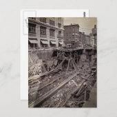 U-Bahn-Ausgrabung Siebte Ave und 24-25. NYC Postkarte (Vorne/Hinten)