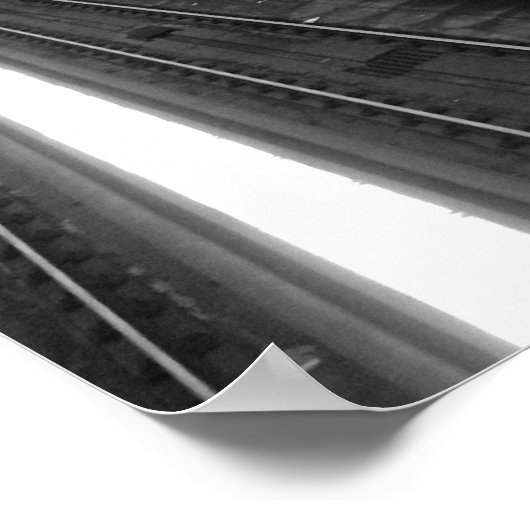 U-Bahn B&W 11x14 Poster (Ecke)