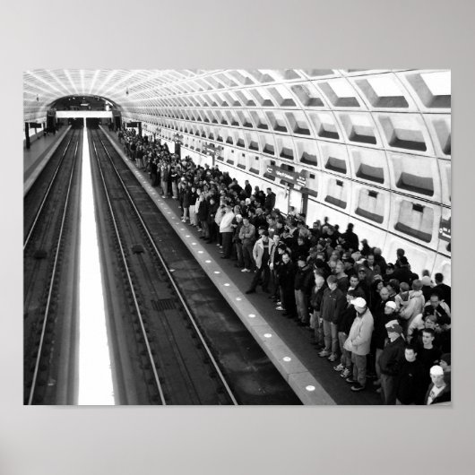 U-Bahn B&W 11x14 Poster (Vorne)