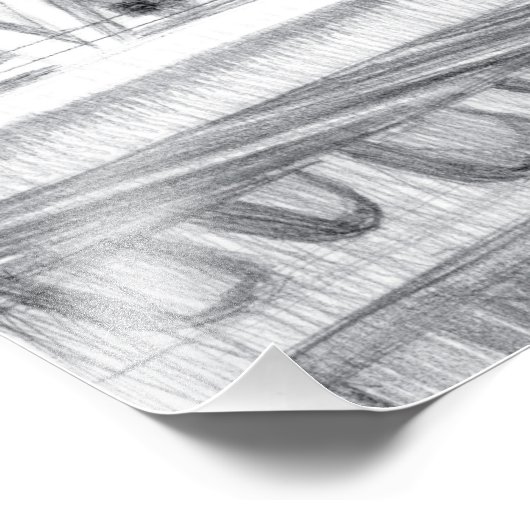 U-Bahn-Brücke Fotodruck (Ecke)